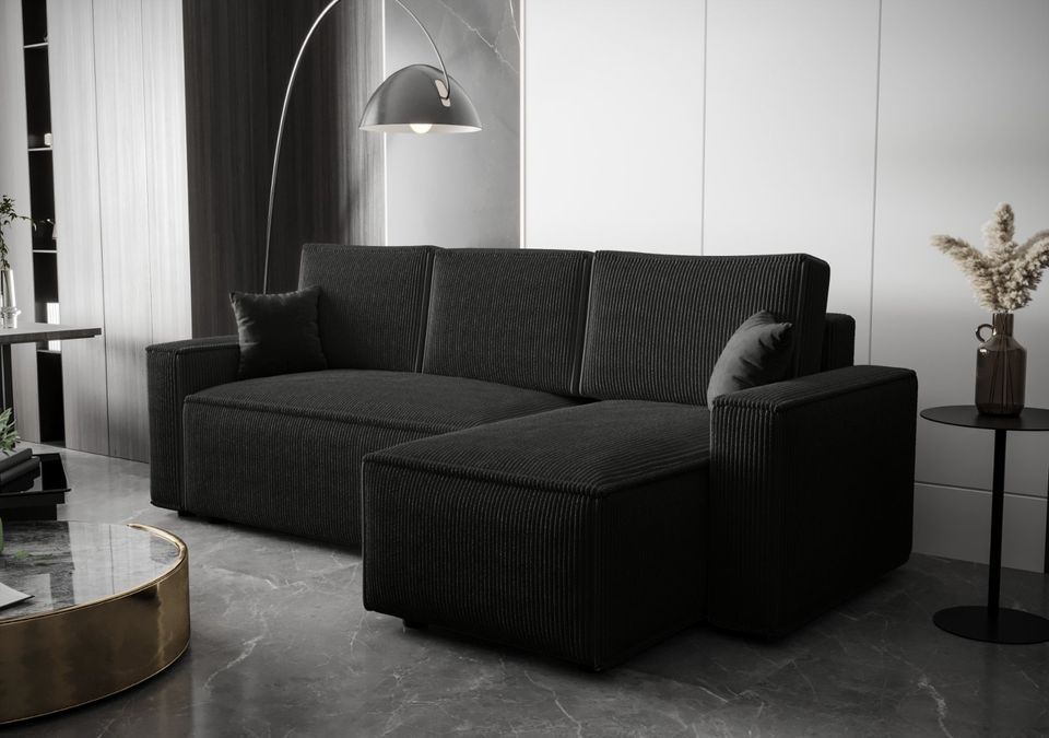 Ecksofa AMRO Schlafsofa Cord Bettkasten modern Sofa Modern in Berlin