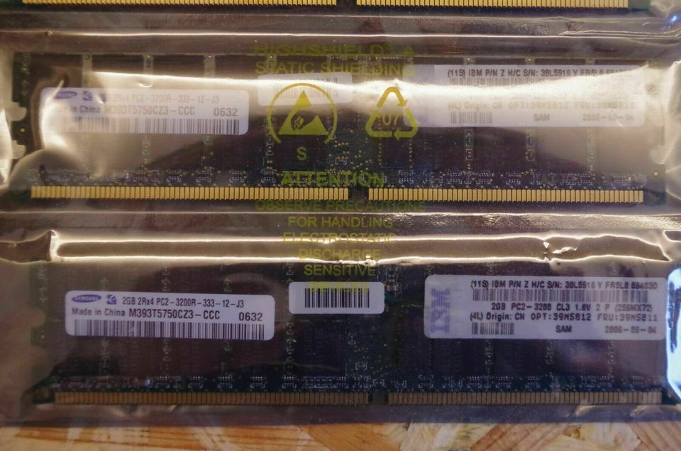 Arbeitsspeicher ECC RAM diverse Riegel DDR2 512MB 1GB 2GB Server in Baunach