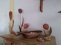 Blumen aus Hartholz, Geschenk, Skulpturen, Chile, Polyte Solet Nordrhein-Westfalen - Königswinter Vorschau