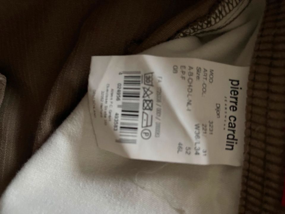 Pierre Cardin Cordhose mod. Dijon in Niedersachsen - Haselünne | eBay  Kleinanzeigen ist jetzt Kleinanzeigen