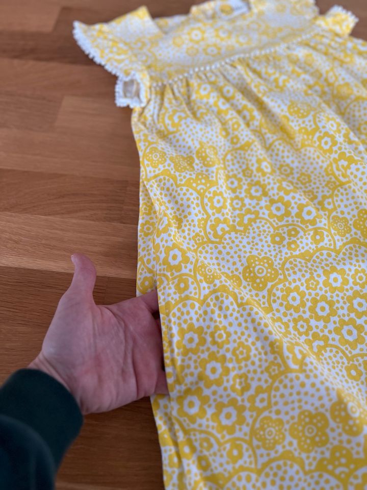 Mini Boden Sommerkleid Gr 134 8-9 Jahre gelb weiß festlich Top in Kassel