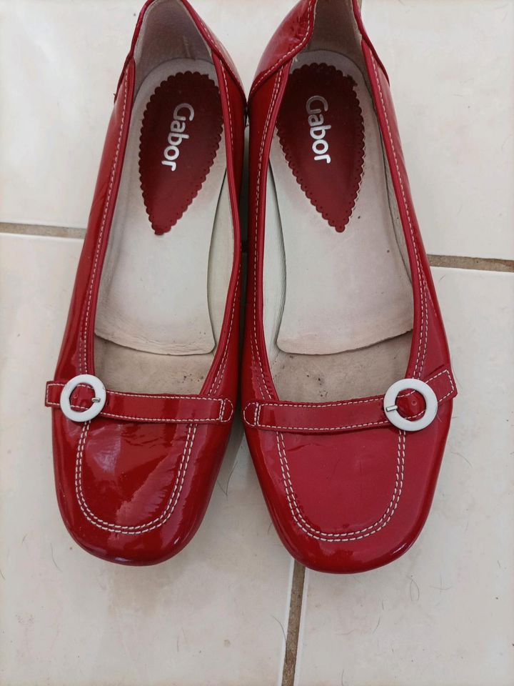 Gabor Schuhe gr 6 39 1/2 rot Lack in Olsberg