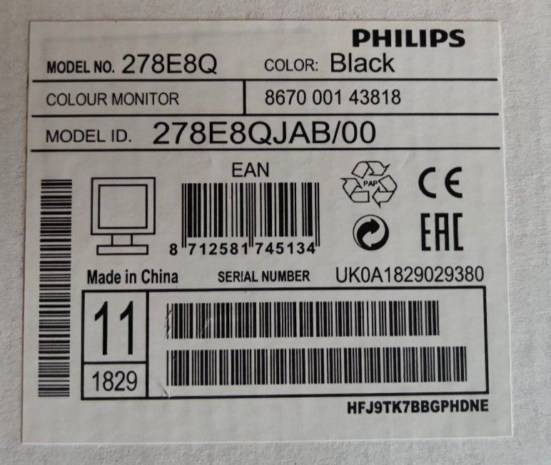 Philips 278E8QJAB/00 Monitor, 27 Zoll, schwarz in Schlüchtern