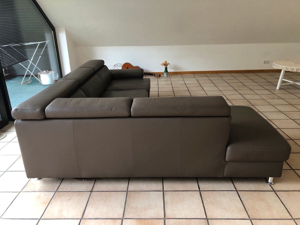 Ledersofa Sofa Couch Sofalandschaft verstellbare Rückenlehne in Schalksmühle