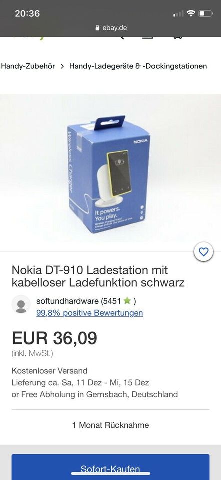 Nokia DT 910 Ladestation,Wireless Station,kabellos,Lumnia,i in Essen