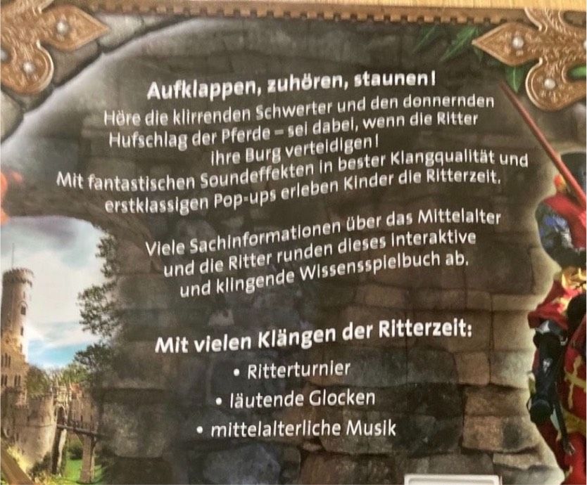 Zauberklang der Ritterzeit - Soundbuch / Ritterburg in München