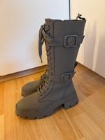 Zara Stiefel in Khaki Harburg - Hamburg Wilstorf Vorschau