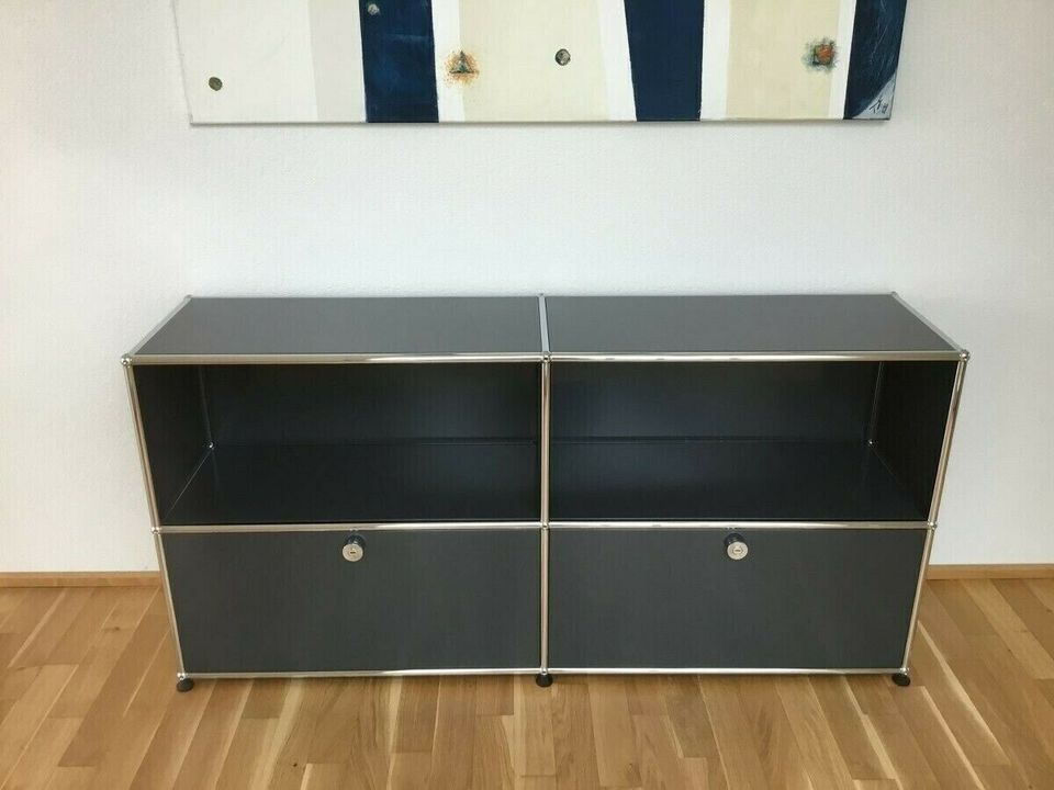 USM Haller Sideboard Anthrazitgrau 153x74x37cm Refurbished in Frankfurt am Main