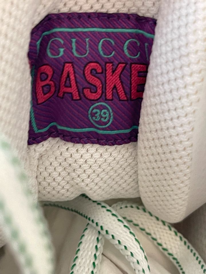 100% Original Gucci Basket 39 White Demetra Red Schuhe GG NEU 11 in Gladbeck