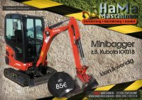 Minibagger Bagger Kubota zu mieten, vermieten, leihen... Nordrhein-Westfalen - Espelkamp Vorschau