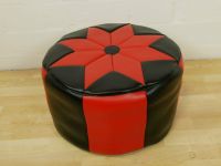 Pouf - Bodenkissen - Schwarz/Rot - Stern - Sitzkissen - Vintage Münster (Westfalen) - Hiltrup Vorschau