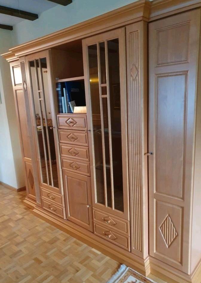 Bröcker Porto Birke Teilmassiv Wohnwand Vitrine Sideboard in Bingen