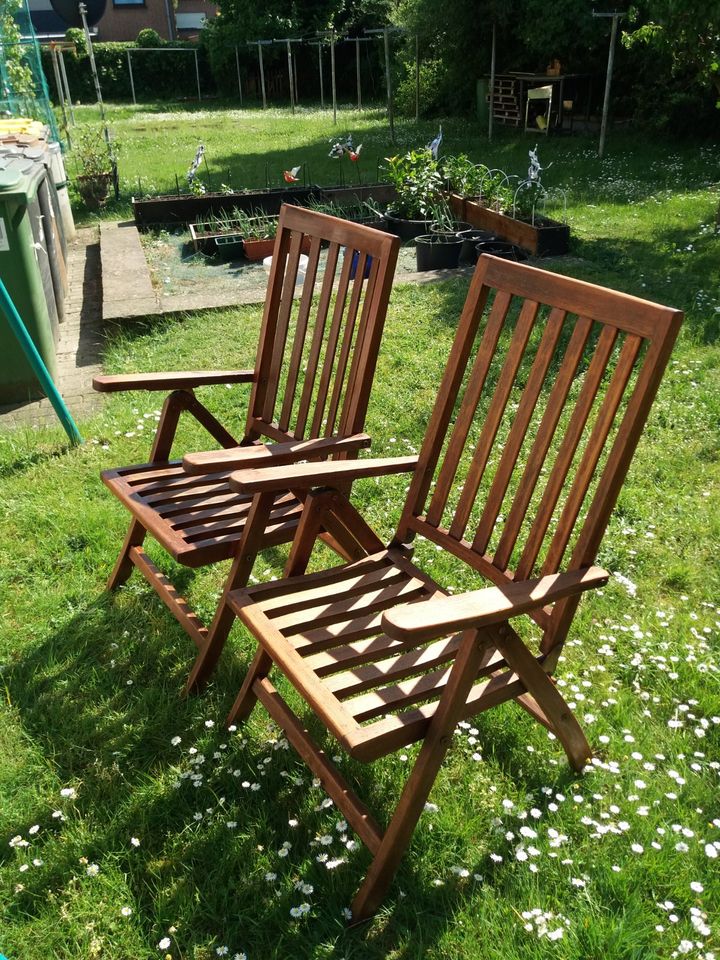 Teakholzstühle, Hochlehner, Teak Holz, Gartenstühle in Kleve