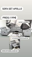 Sofa Couch Set 3er/2er/Sessel mit manueller Relaxfunktion Niedersachsen - Delmenhorst Vorschau