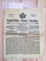 Anhaltischer Staatsanzeiger, Dessau Zeitung, 1883 Deutsches Reich Sachsen-Anhalt - Dessau-Roßlau Vorschau