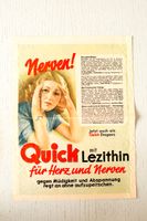 Hist. Anzeigenblatt: Quick mit Lezithin – für die Nerven ... Berlin - Neukölln Vorschau