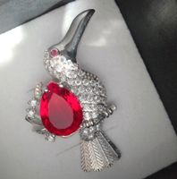 Anhänger Frau 925 silber Kette rot Diamant Topas HSE QVC Tier Bayern - Zell i. Fichtelgebirge Vorschau