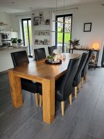 6 Echtleder Stühle schwarz mit massiven Eiche Beinen Rheinland-Pfalz - Birken-Honigsessen Vorschau
