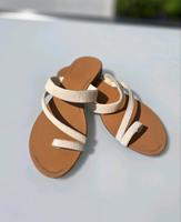 Sandalen creme weiss Glitzer 39 Hessen - Hanau Vorschau