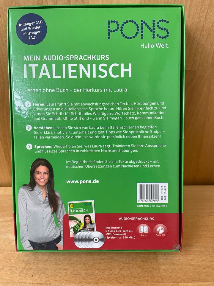 PONS Audio Sprachkurs italienisch, Buch und CD‘s in Augsburg