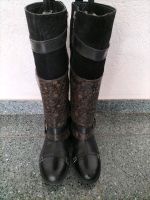 schwarze Lederstiefel, ausgefallen, Gr. 38 Nordrhein-Westfalen - Kempen Vorschau