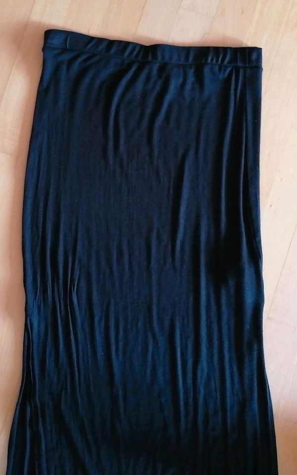 Tally Weijl schwarzer Maxi Rock KleidJersey lang SchlitzeGr.L neu in Augsburg