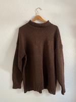 Strickpullover Pulli Rollkragen braun oversized warm Gr. M/L uni Friedrichshain-Kreuzberg - Kreuzberg Vorschau