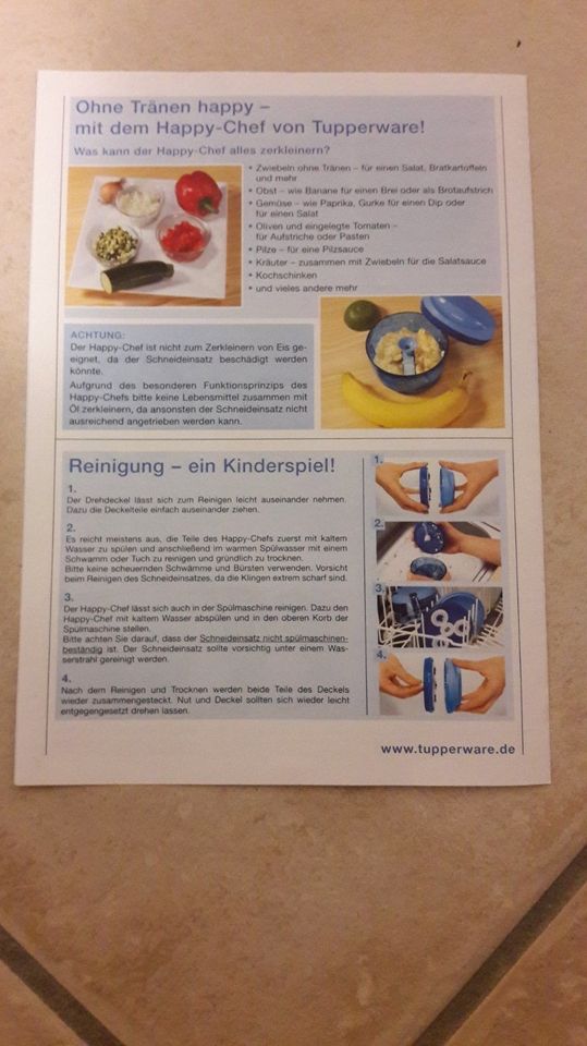 Tupperware „Happy Chef“, neuwertig in Sulzbach (Saar)