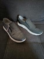 Geox Damen Halbschuhe Slipper in dunkelgrau, Glitzer Niedersachsen - Brake (Unterweser) Vorschau