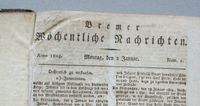 Bremen - Bremer Wöchentliche Nachrichten - 1804,1807, gebunden,je Bremen-Mitte - Ostertor Vorschau