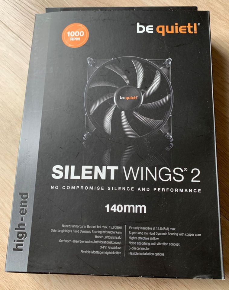 be quiet! Silent Wings 2 140x140x25mm 1000 U/min 15.8 dB(A) black in Korntal-Münchingen