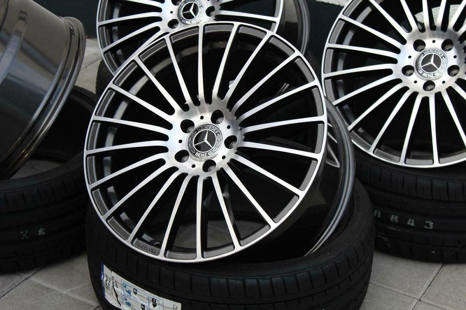 18 Zoll Felgen Mercedes 5x112 A B C CLA E Klasse A45 C63 AMG AX5* in Dillingen (Donau)