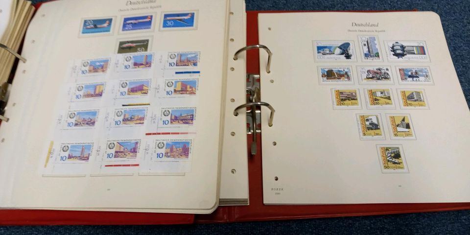 Briefmarken, DDR Sammlung 1956-90 ** in 3 Ordnern, Nachlass in Krefeld