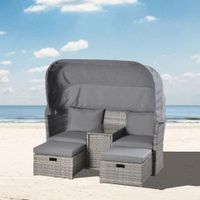 Strandkorblounge Sonnenliege Alu Rattan UVP- 499€ Nordrhein-Westfalen - Borgholzhausen Vorschau