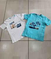 ☘️ Zwei Shirts Gr 116 Jungen Surfer Meer Türkis weiß Nordrhein-Westfalen - Dorsten Vorschau