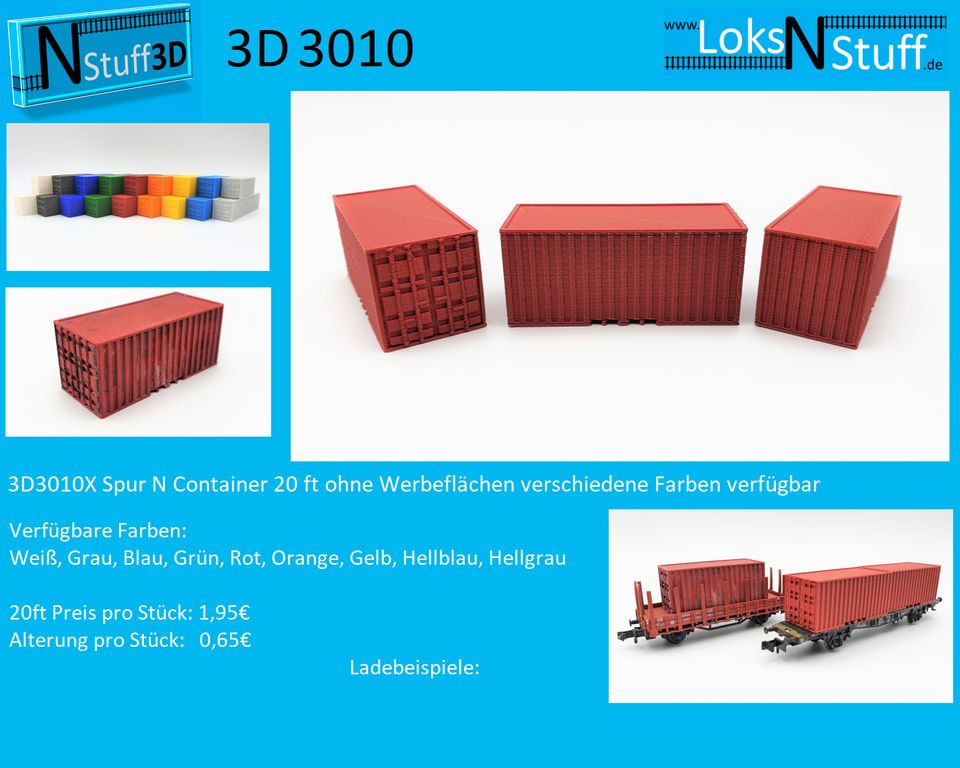 3D37000 Spur N 10x Container 40 ft B-Ware mit Produktionsmängeln in Eschwege