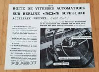 Peugeot 404 Automatique - Prospekt Brochure Modelljahr 1966 (frz) Eimsbüttel - Hamburg Rotherbaum Vorschau