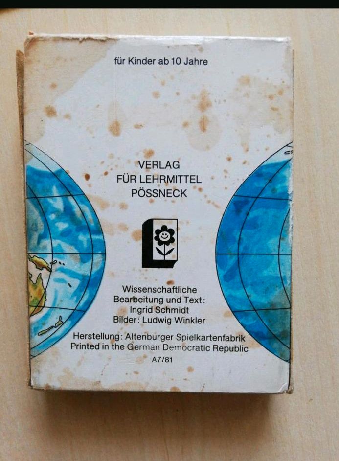 1988⚜️DDR Geografische Entdeckungen Lehr Quartett Retro Vintage in Lengenfeld Vogtland