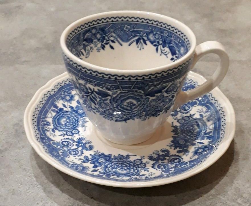 Villeroy & Boch Burgenland blau Kaffeetasse konisch in Perl