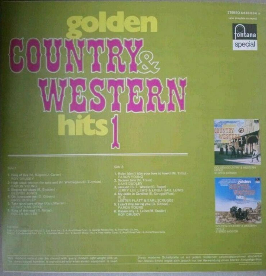 Golden Country & Western Hits 1 - LP - Vinyl - Schallplatte in Zeven