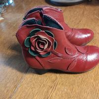 Stiefeletten Gr.37 rot Leder Niedersachsen - Staufenberg Vorschau