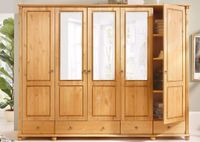 Kleiderschrank Tessin Breite 245 cm, Kiefer massiv, mit Spiegel Niedersachsen - Melle Vorschau