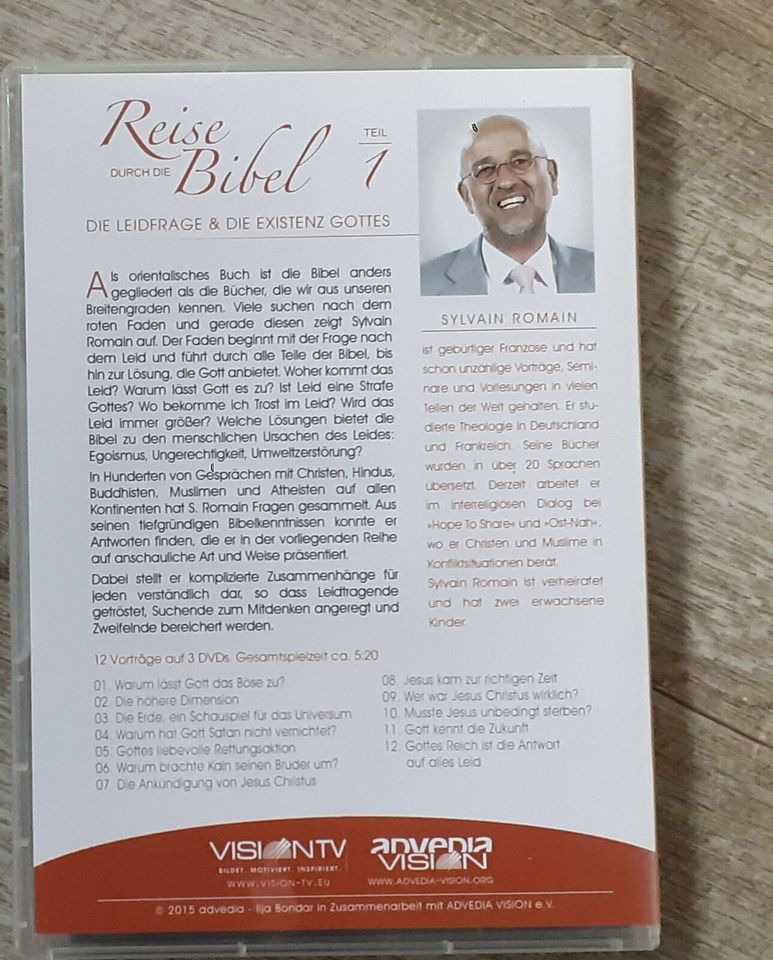 Die Reise durch die Bibel Teil 1 Sylvain Romain 3 DVD Adventisten in Rheda-Wiedenbrück