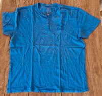 Blaues T-Shirt mit Knopfleiste im Ausschnitt Nordrhein-Westfalen - Hiddenhausen Vorschau