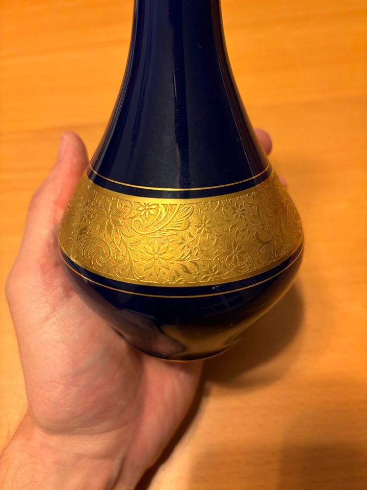 Lindner Kueps Bavaria Echt Cobalt Porzellan Vase in Flensburg