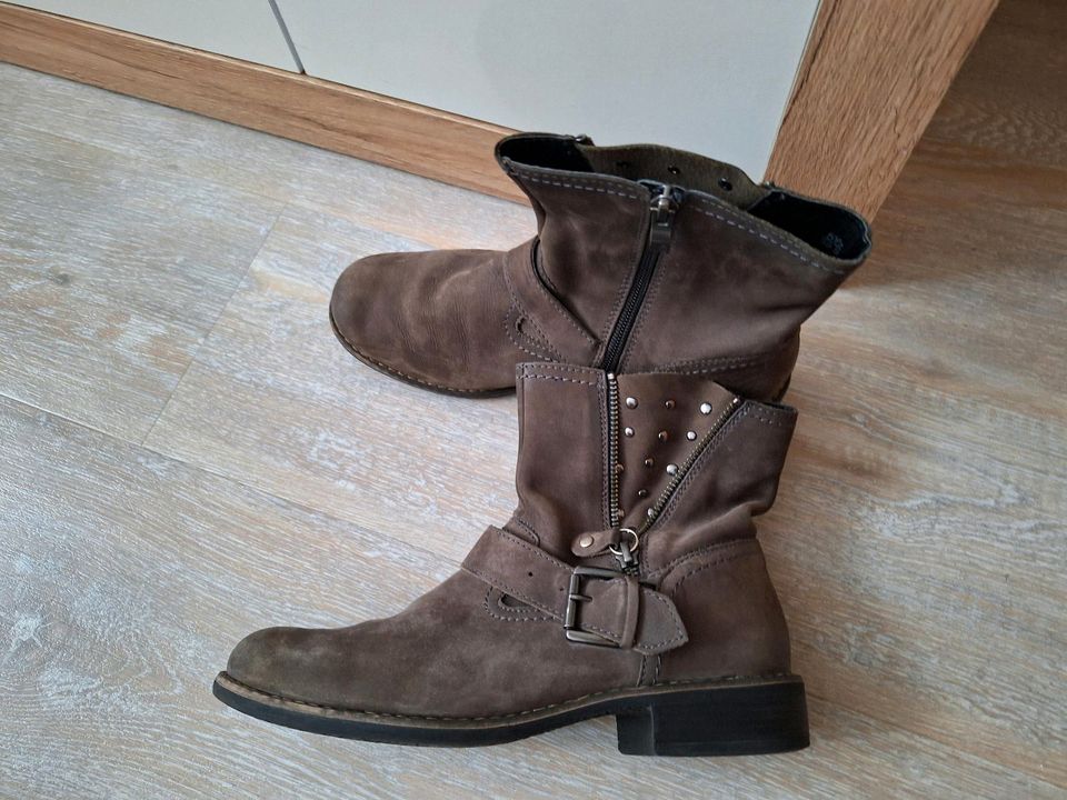 Caprice Chelsea Boots Stiefeletten ❤️ grau 51/2 38,5 in Schönfließ b Oranienburg