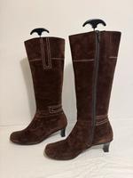 Garbo Wildlederstiefel braun – Gr. 40 – hoher Schaft Brandenburg - Geltow Vorschau