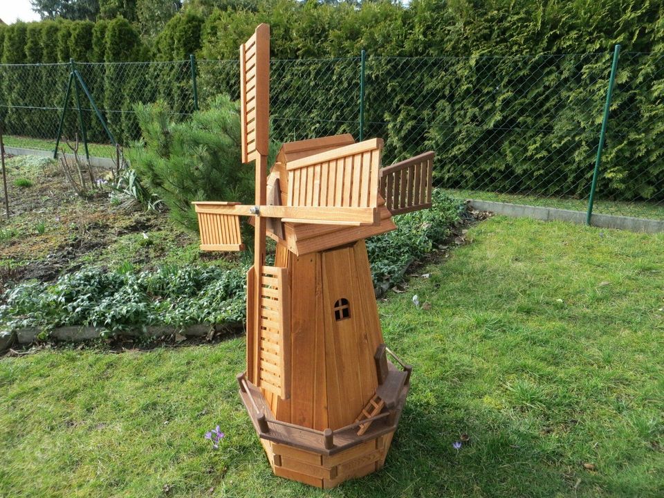 Achteckwindmühle 148 cm Kiefer für Außen, Neu, inkl Versand in Wimmelburg