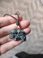 Schneeflockenobsidian Lederkette Elefant Bayern - Sonthofen Vorschau