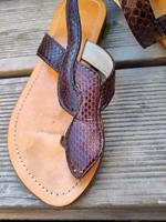 Braune besondere Sandalen Leder 38 Schlange Bayern - Günzburg Vorschau